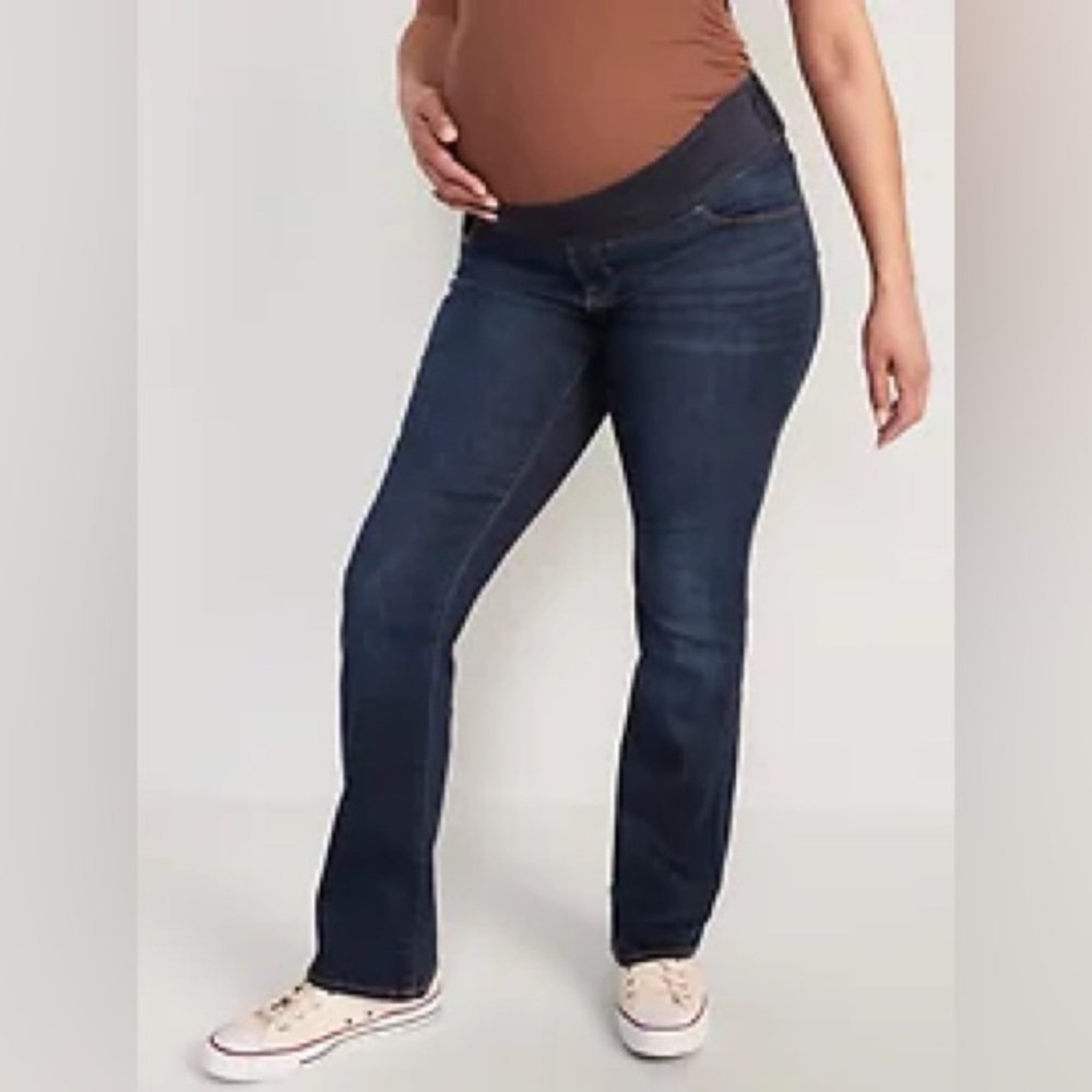 NWT Old Navy Maternity Front Low Panel Boot-Cut Jeans